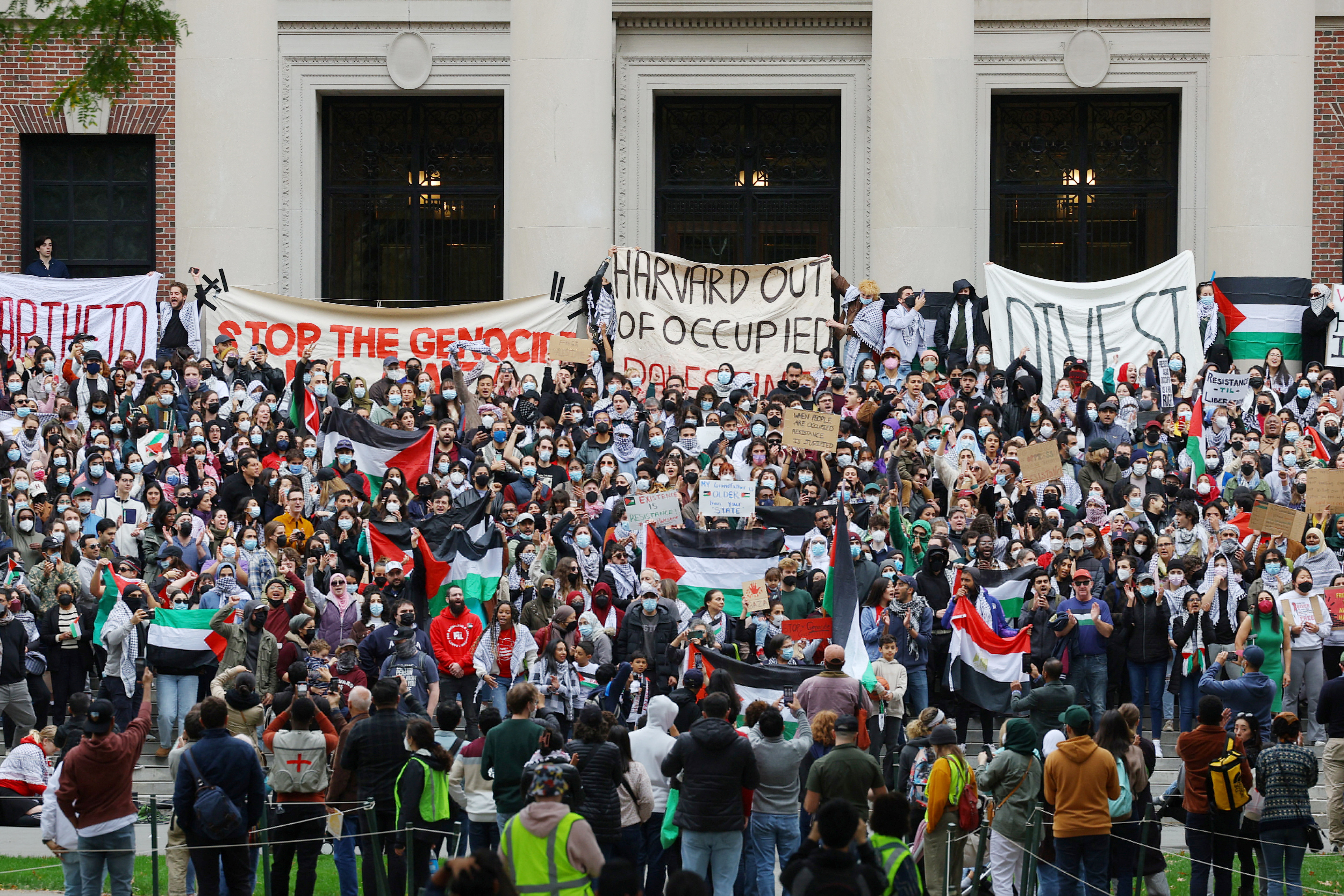 Video shows altercation at pro-Palestine 'die-in' at Harvard