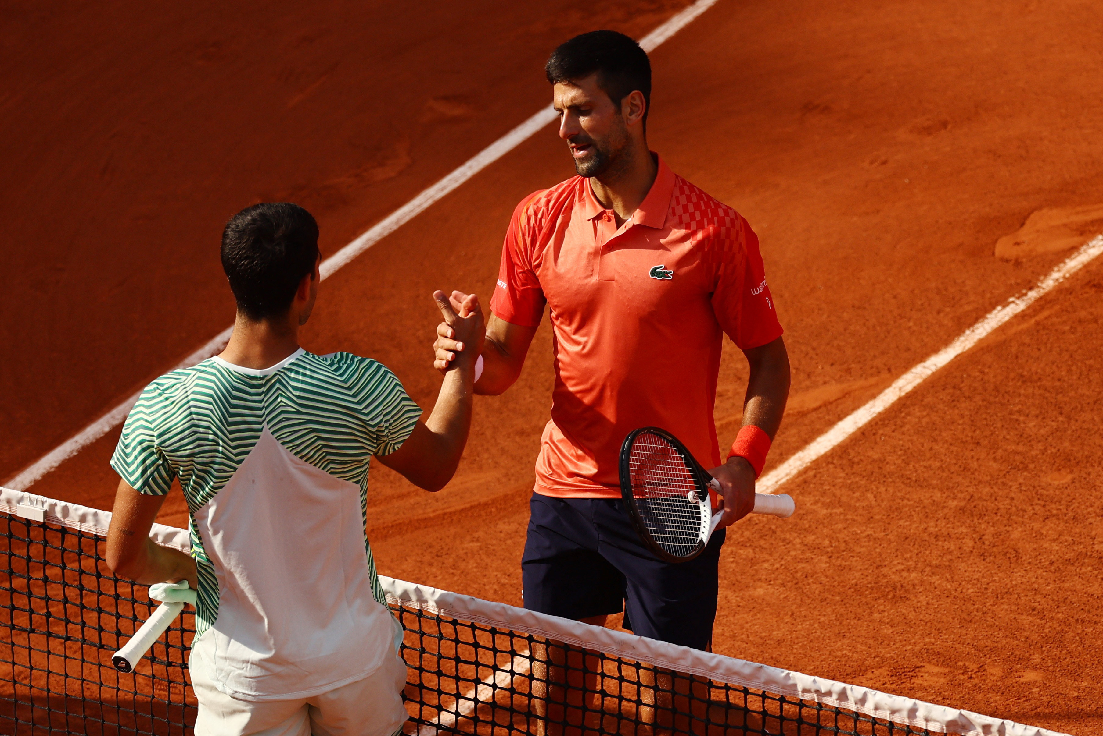 French Open  World number one Carlos Alcaraz, Novak Djokovic on