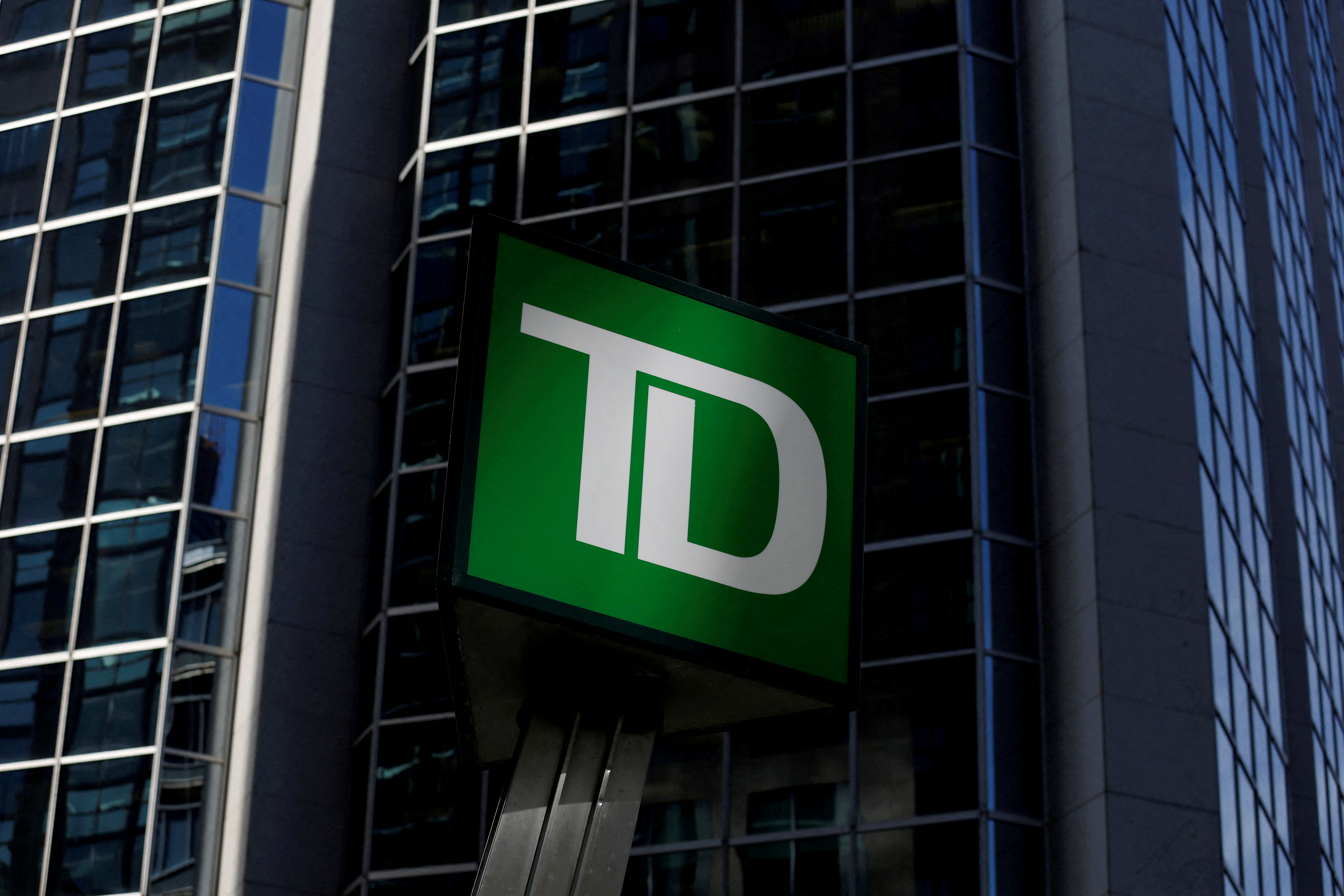 FILE PHOTO: A Toronto-Dominion Bank sign is seen outside of a branch in Ottawa