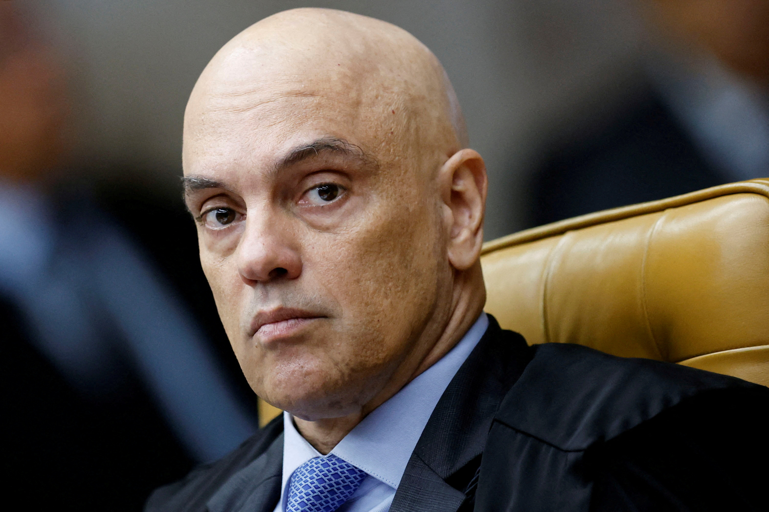 Alexandre de Moraes, a Brazilian Supreme Court justice, presides over a session in Brasilia's Supreme Court.