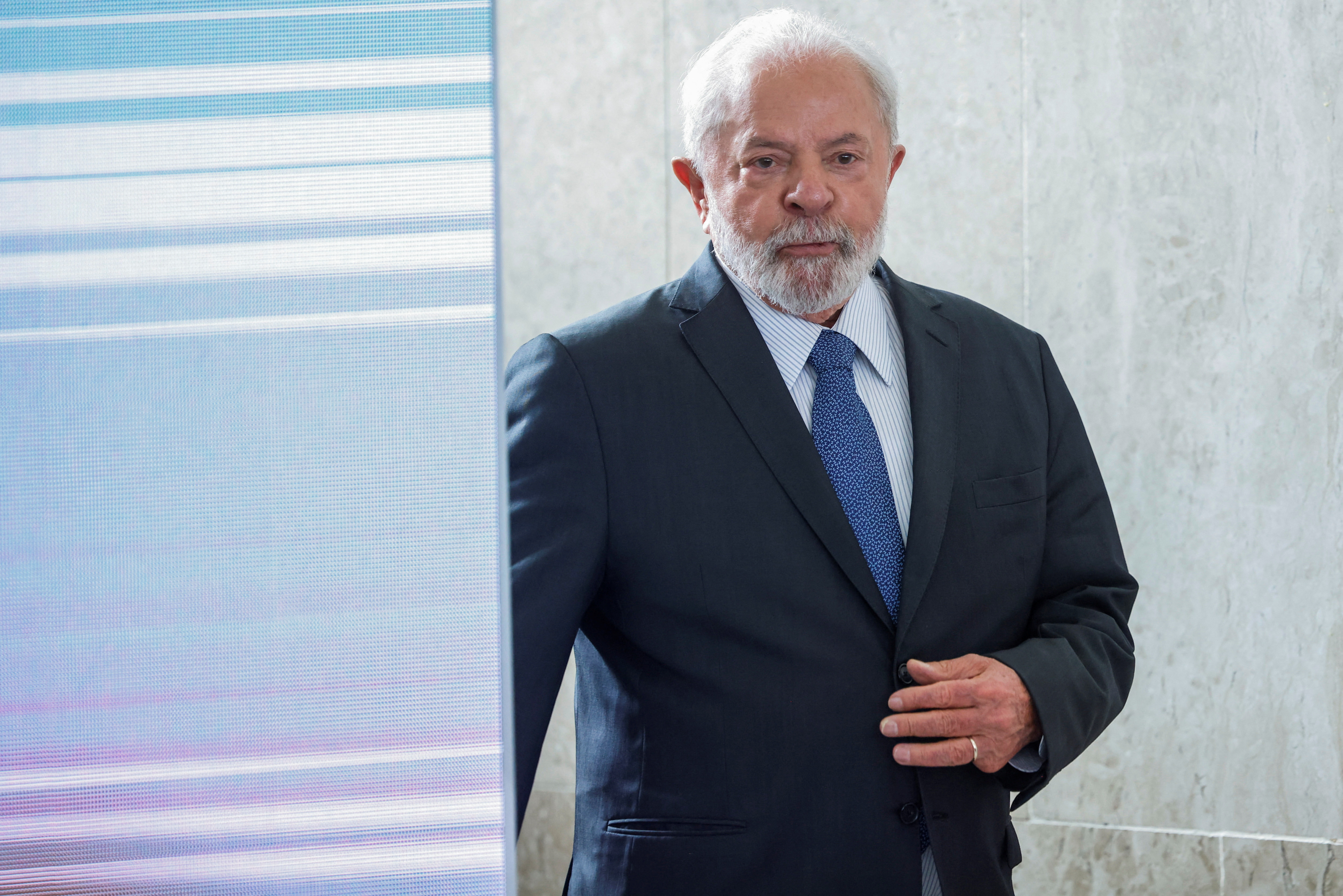O presidente brasileiro, Luiz Inácio Lula da Silva, participa de cerimônia realizada no Palácio do Planalto, em Brasília
