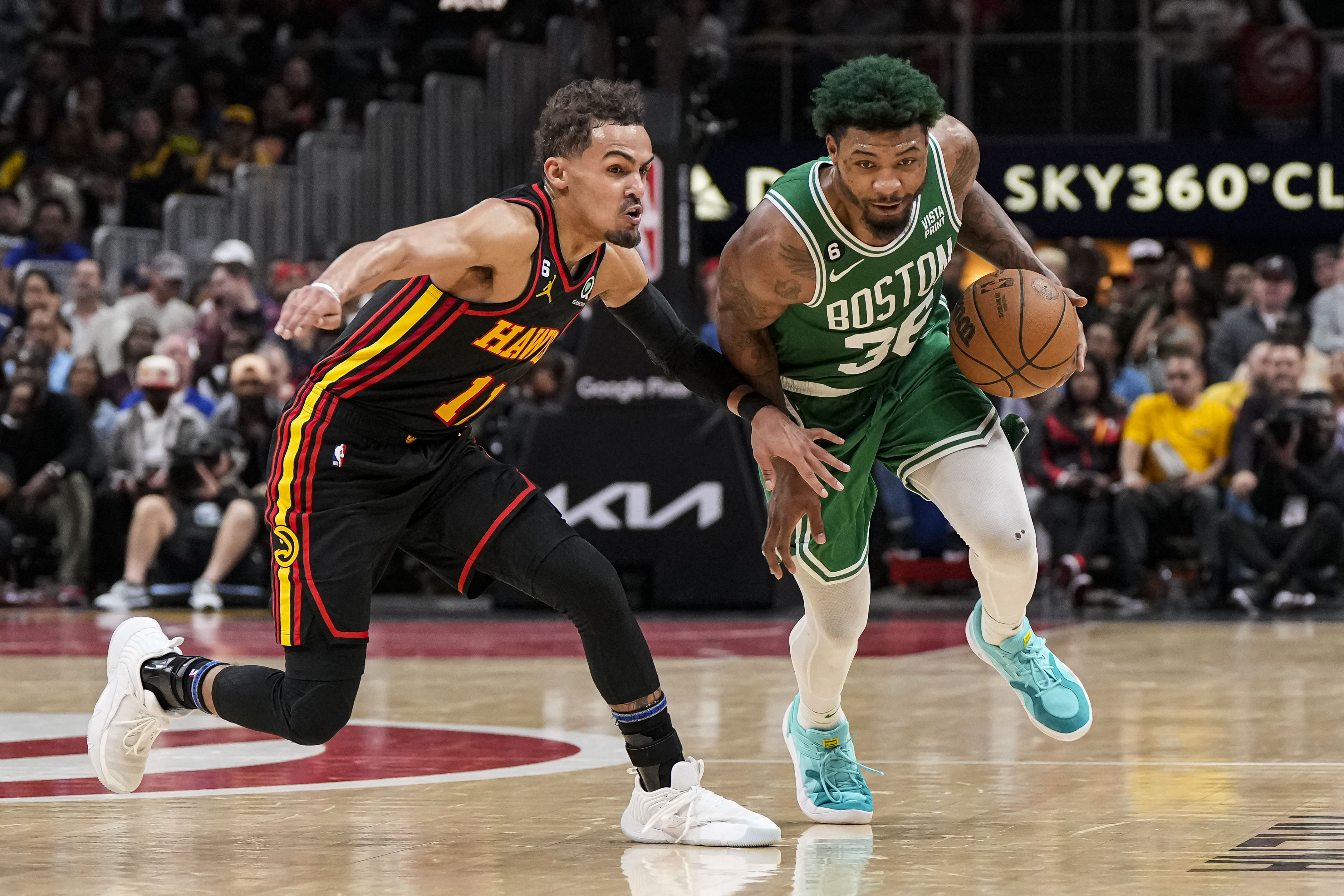 Hawks vs Celtics series gets exciting as Jayson Tatum and Brown bulldoze  Hawks with 45 points