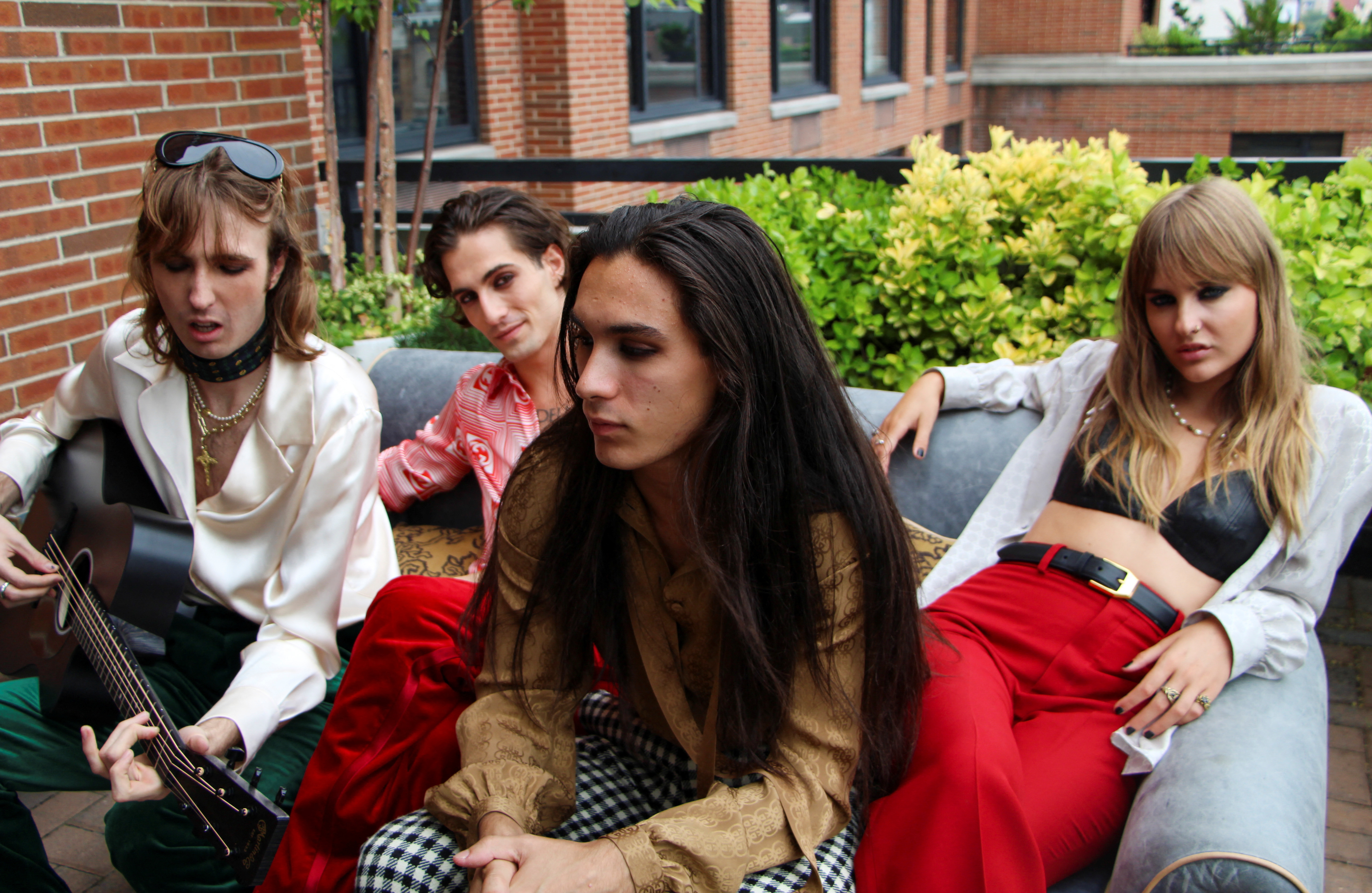Rock band Maneskin poses for pictures in New York City