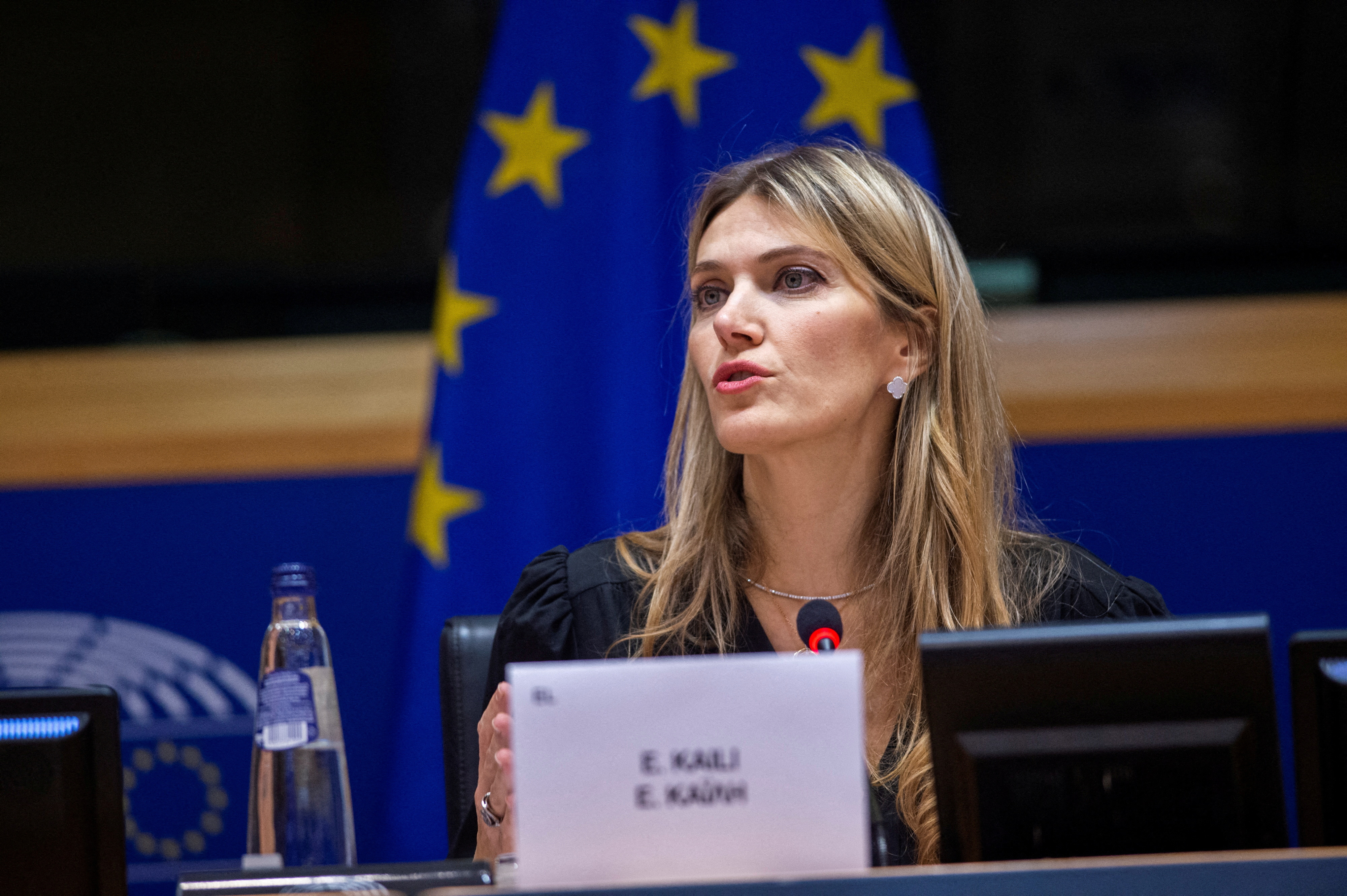 European Parliament vice president, Greek socialist Eva Kaili, is seen at the European Parliament in Brussels