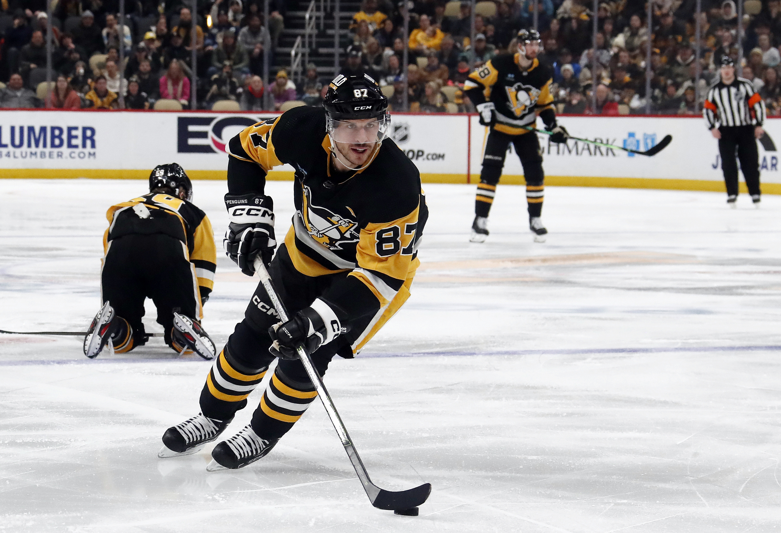 Tristan Jarry, Sidney Crosby help Penguins snap Kraken's win streak ...