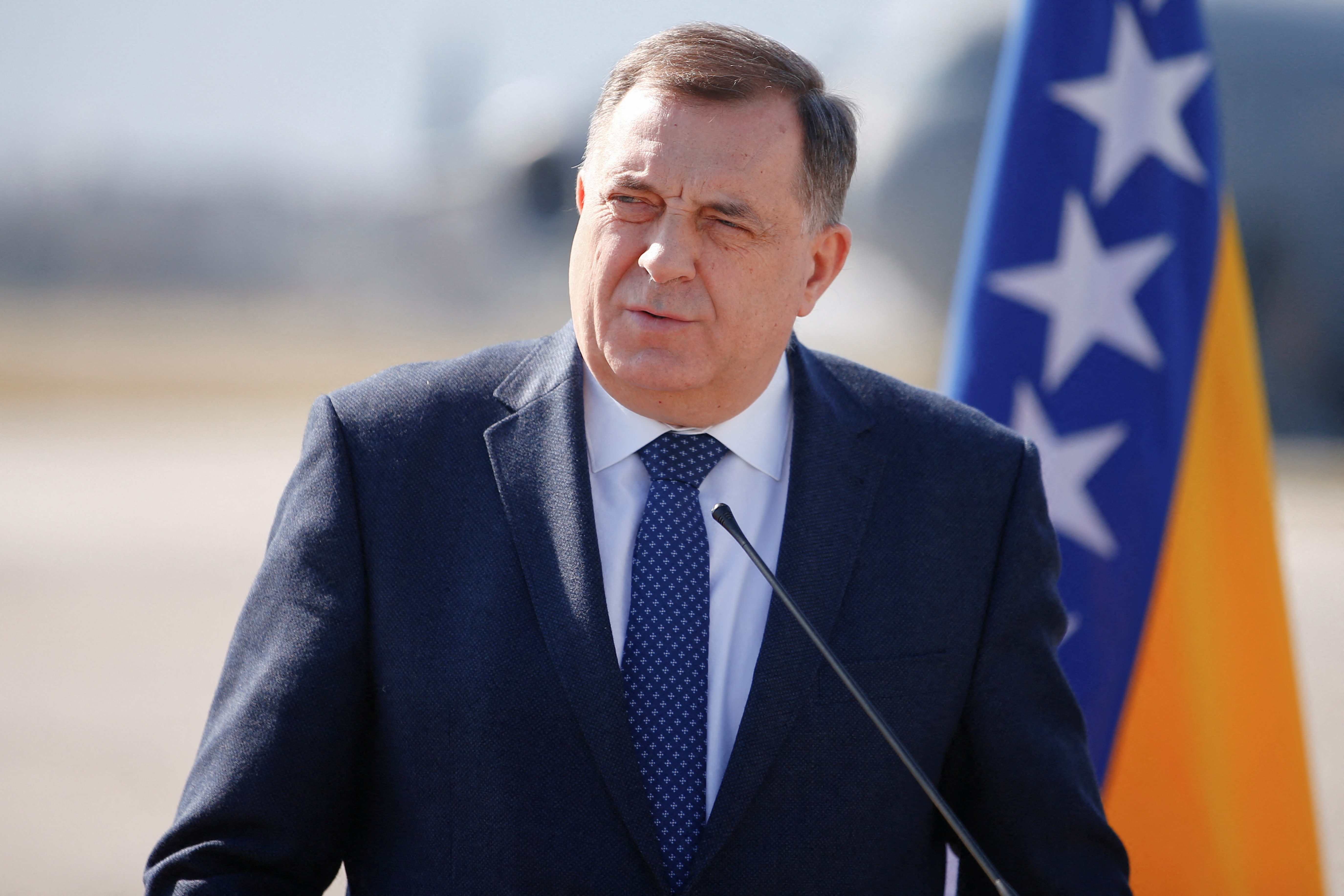 Serbia's President Vucic donates COVID-19 vaccines to Bosnia's members of tripartite presidency Dodik, Dzaferovic and Komsic, in Sarajevo