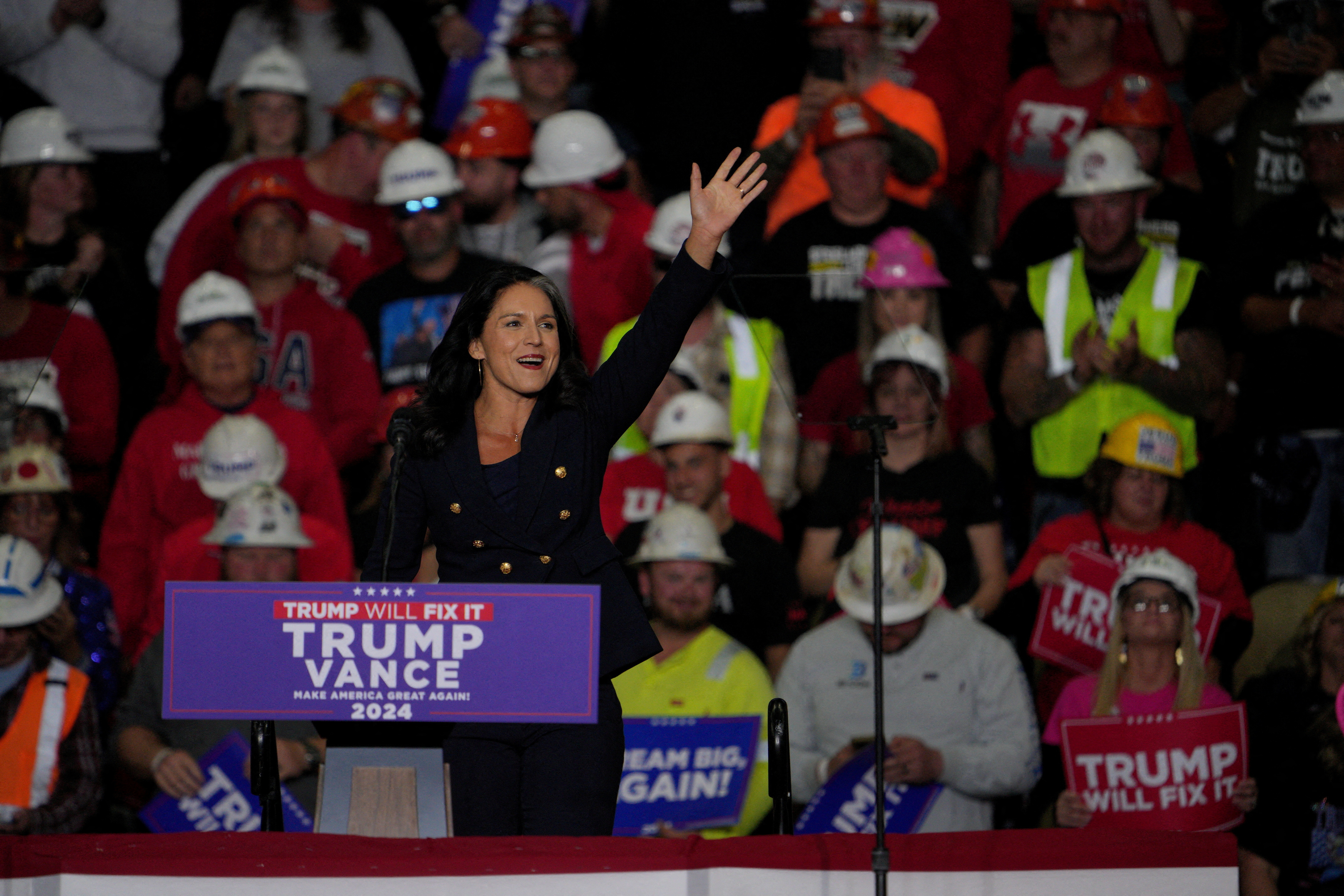 Republican presidential nominee former U.S. President Donald Trump campaigns in Pennsylvania