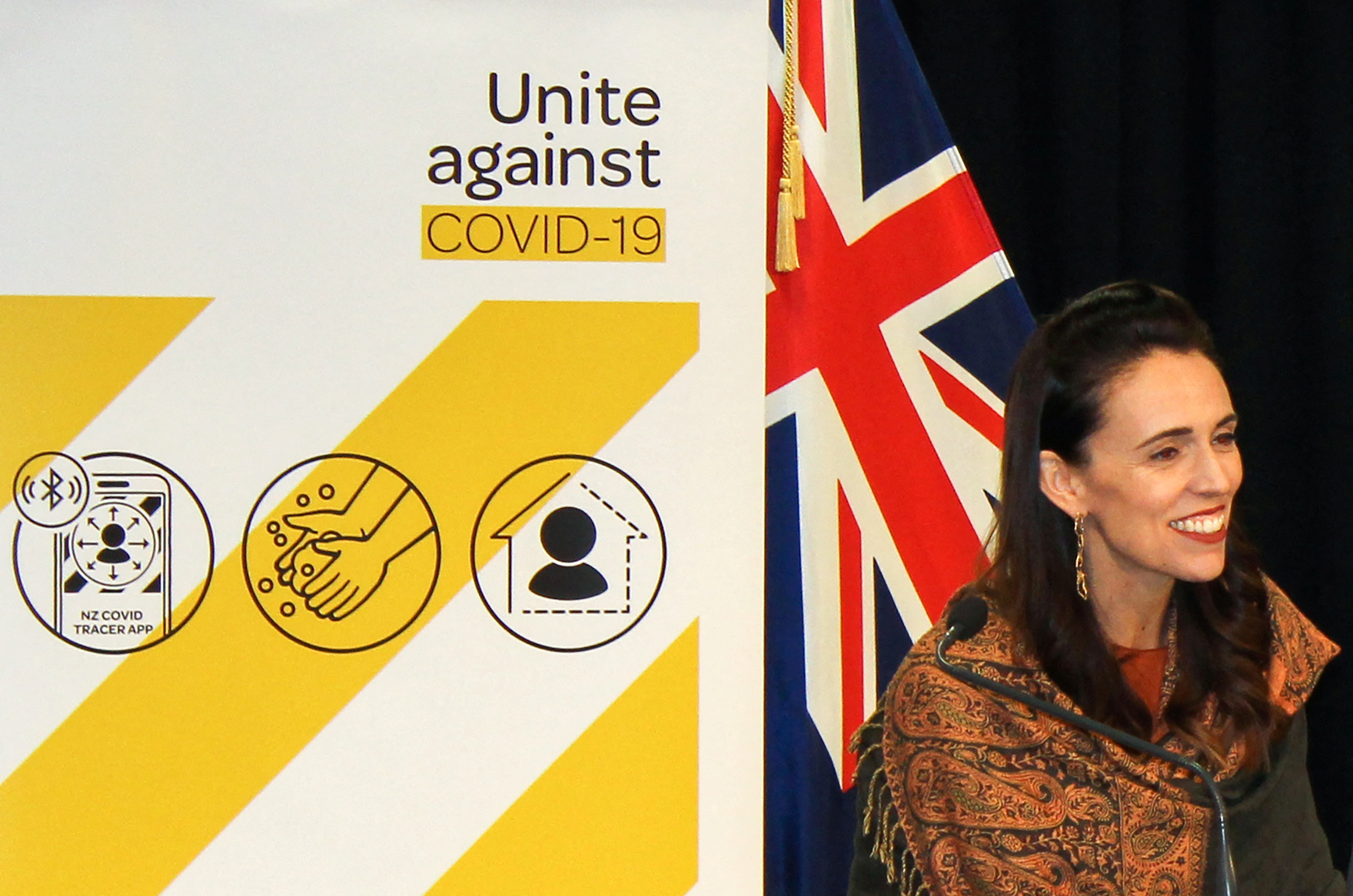 New Zealand's PM Jacinda Ardern speaks at news conference on COVID-19 pandemic in Wellington