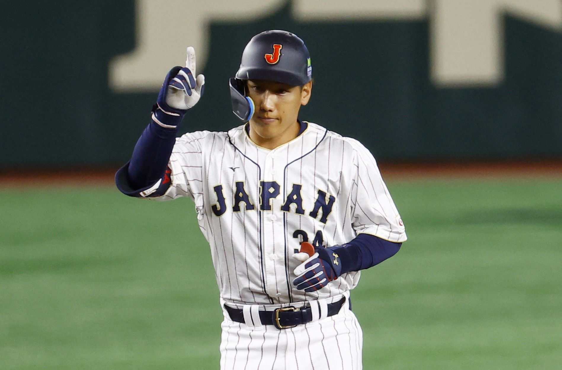 侍ジャパン 2023 WBC 吉田正尚選手ビジターハイクオリティユニフォーム ZVJWJ5RG7JMZTGBQJMNSYEVNIU.jpg