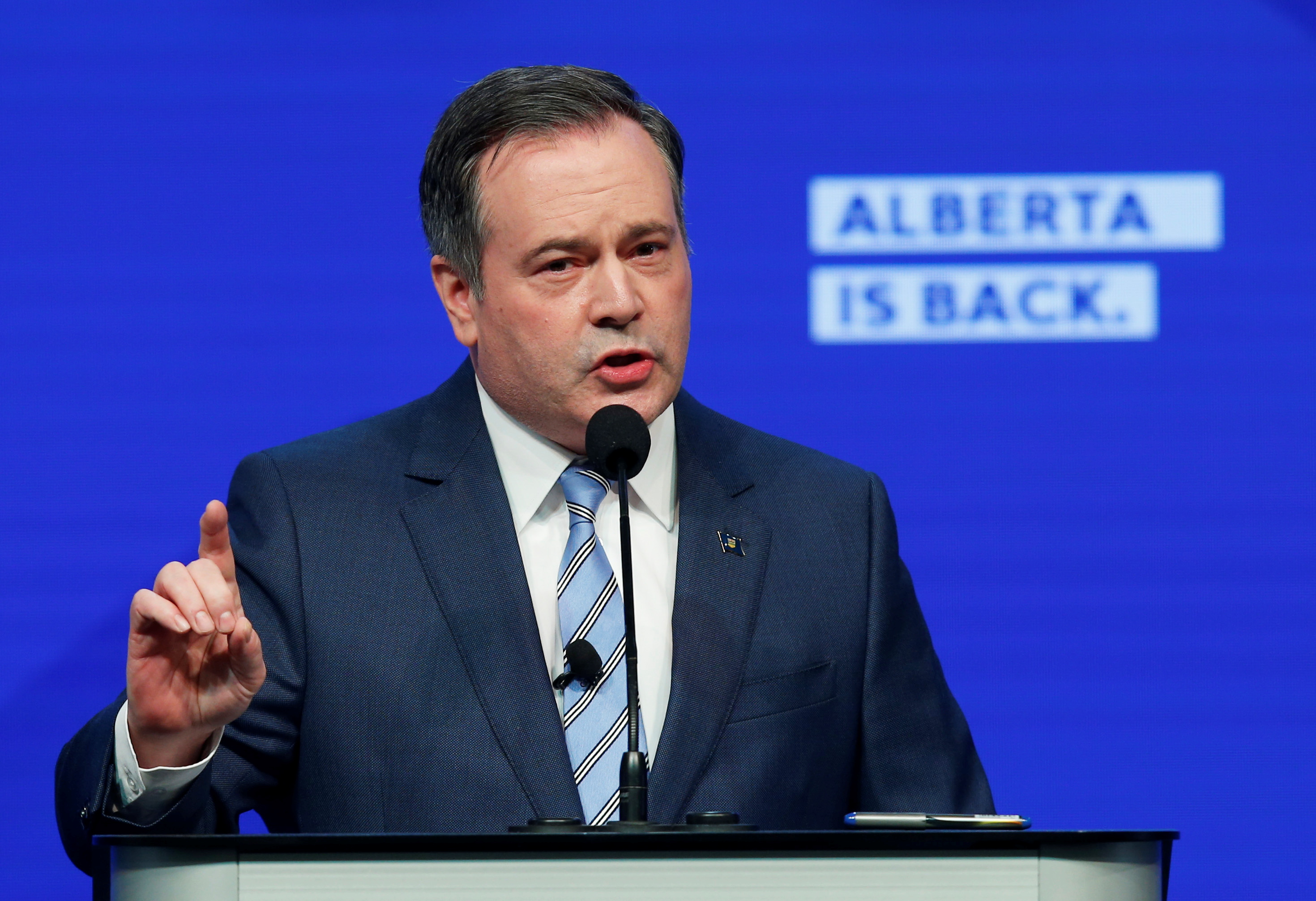 Alberta Premier Kenney addresses delegates at the annual UPC convention in Calgary