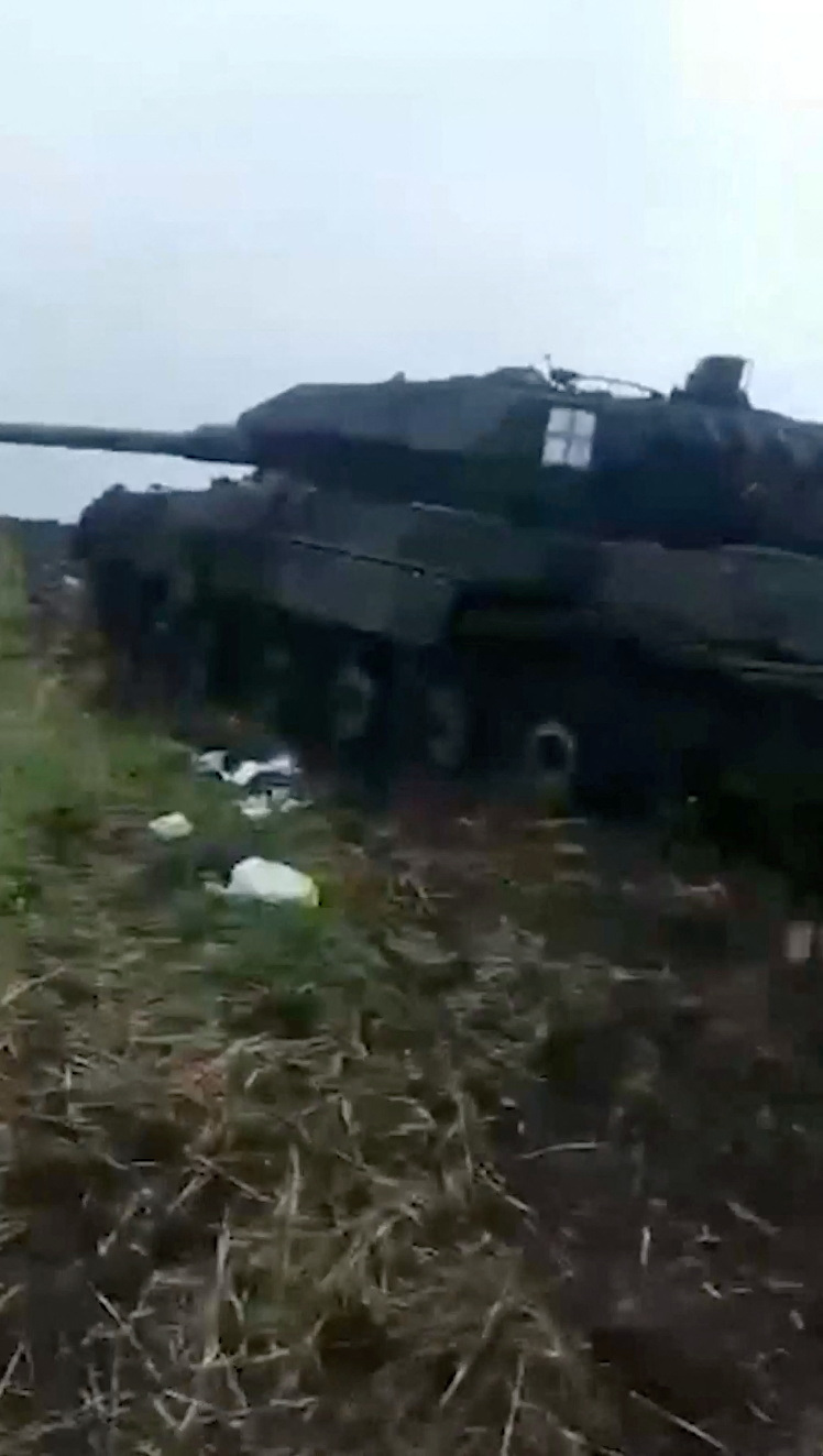 Russia releases video of captured German tanks, U.S. fighting