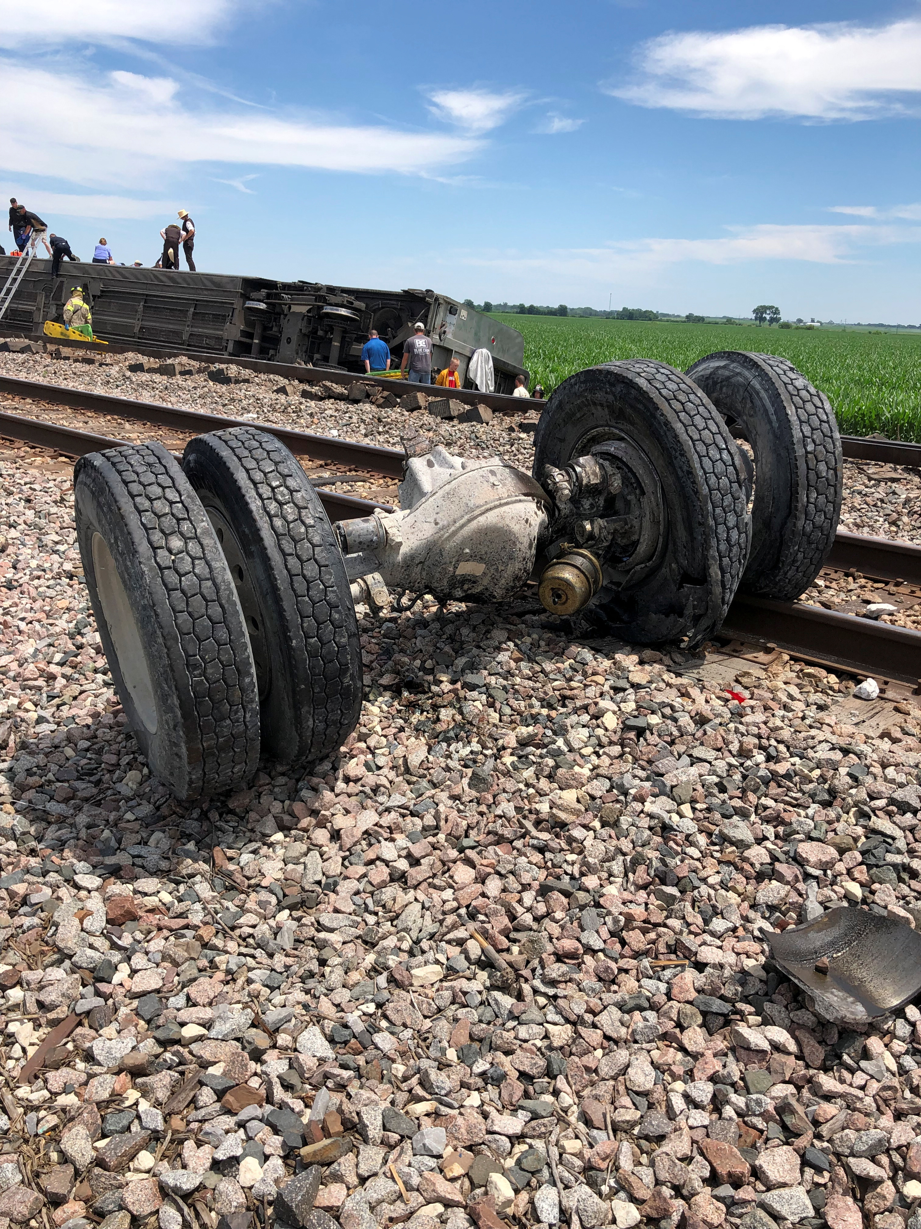 Amtrak train crash and derailment in Missouri