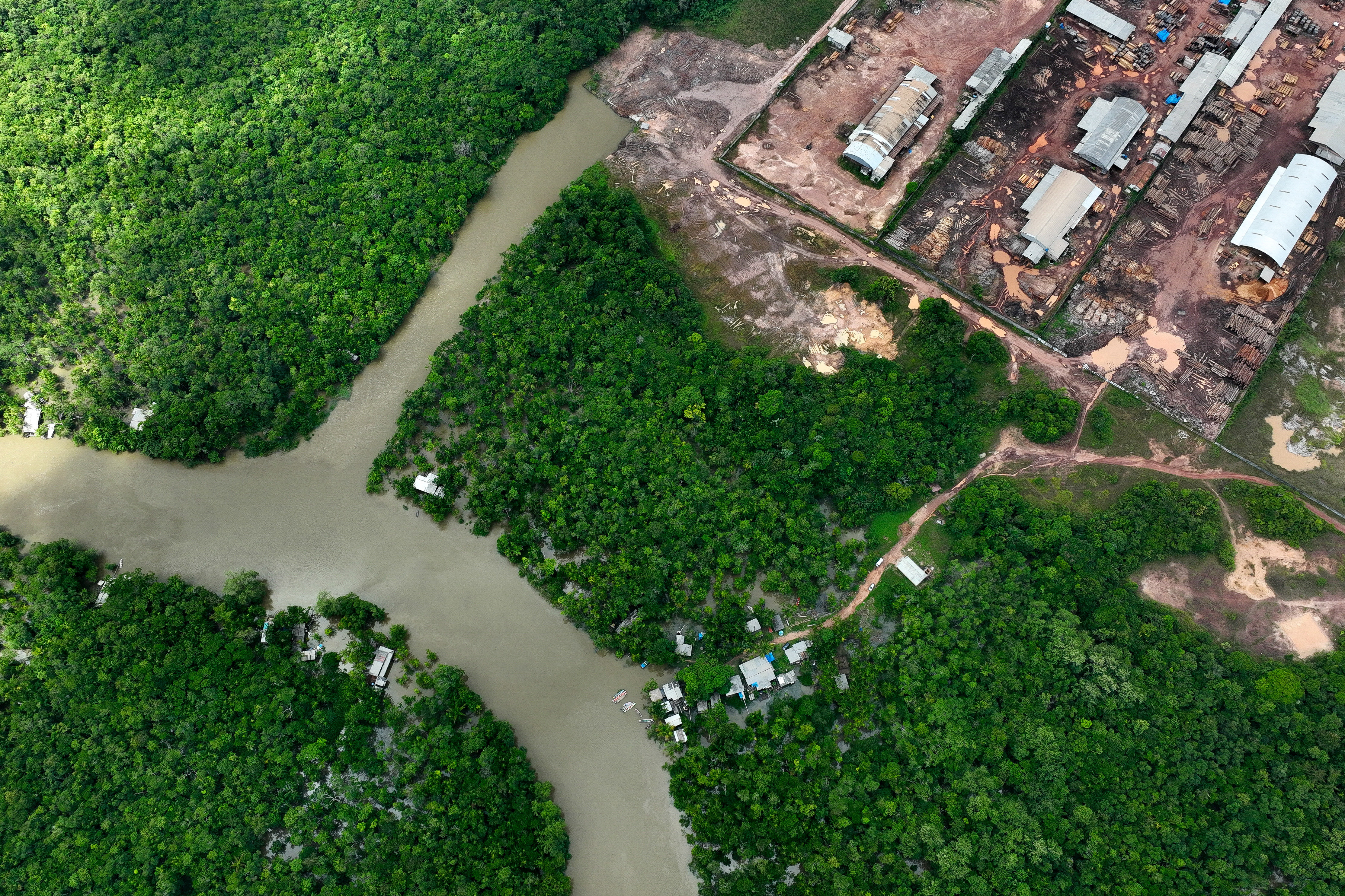 Illegal industrial dumping threatens residents of Belem, the host city of the Amazon Summit