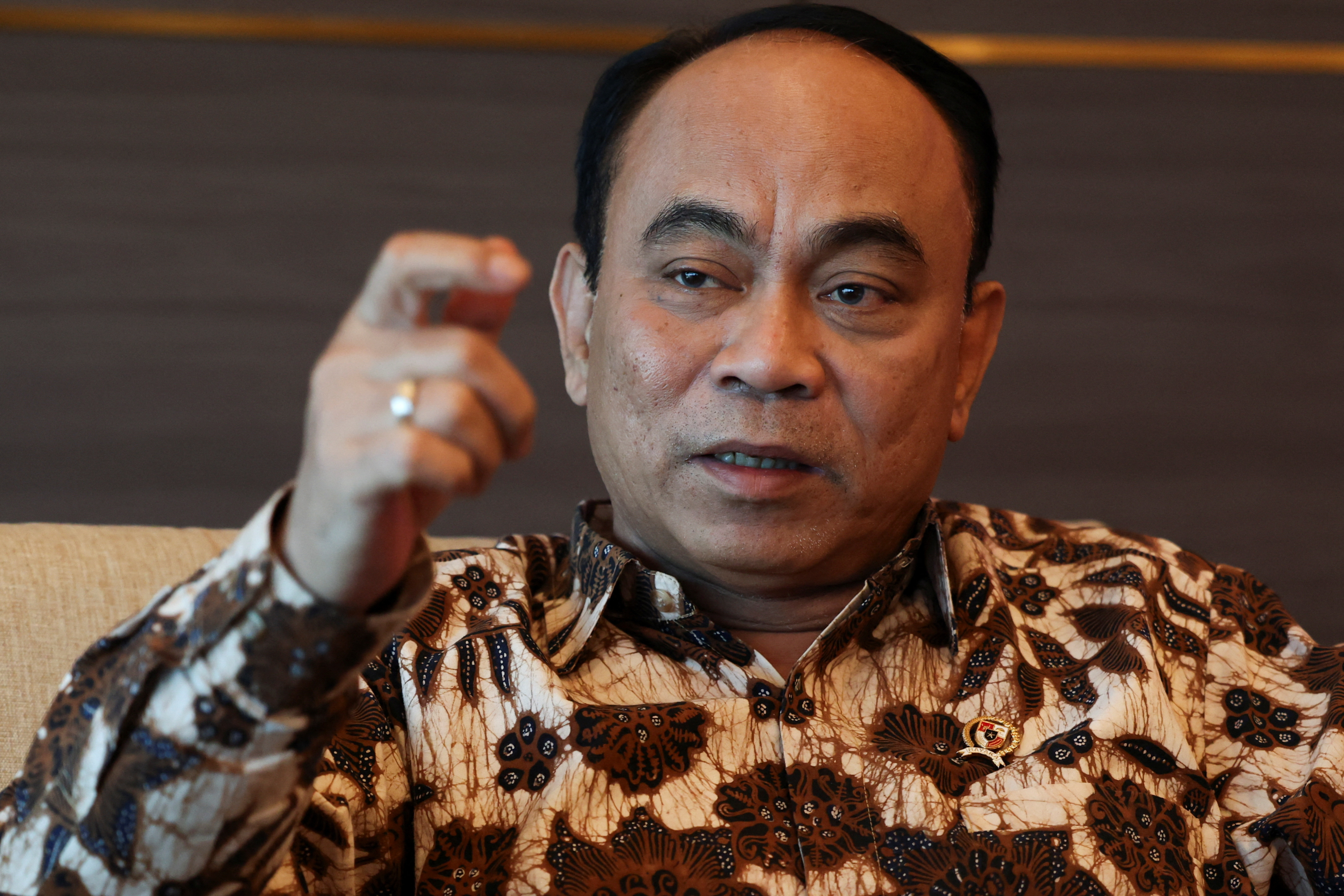 Indonesia's Minister of Communication and Informatics Budi Arie Setiadi attends an interview in Jakarta